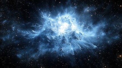 Naklejka premium Cosmic nebula explosion in deep space