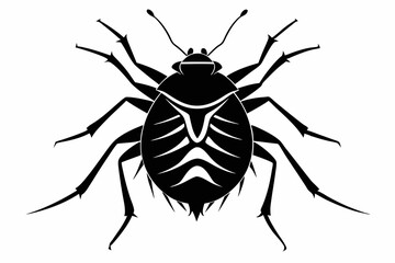 aphid line art silhouette vector illustration