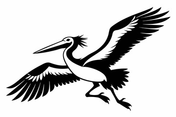 azure kingfisher is flying with two leg line art silhouette vector illustration