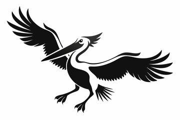 azure kingfisher is flying with two leg line art silhouette vector illustration