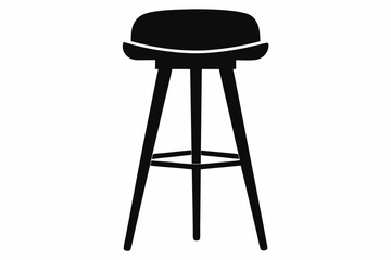 bar stool line art silhouette vector illustration