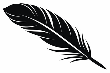 bird feather line art silhouette vector illustration
