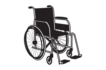Fototapeta premium Wheelchair silhouette vector