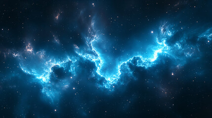 Celestial Symphony: An image captures the beauty of a luminous nebula in deep space, shimmering with cosmic dust and vibrant colours.