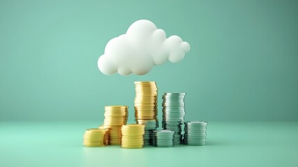 A concept image of scalable business solutions with cloud-based financial analytics.