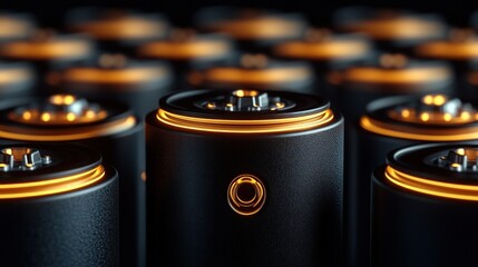 Dark futuristic energy cells