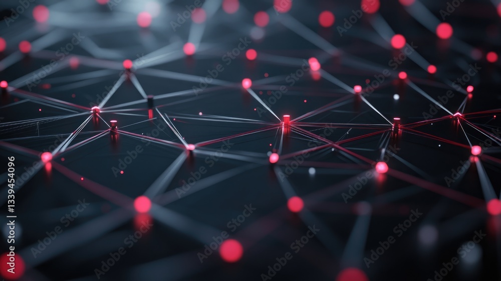 Poster a cyber network interface with real-time data exchange and ai-driven connections.