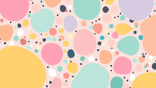 A seamless abstract pattern featuring organic pebble-like shapes in a harmonious composition. Ideal for wallpapers, textiles, packaging, and modern decorative designs 5