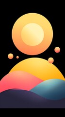 Abstract Sunrise Landscape Avatar.