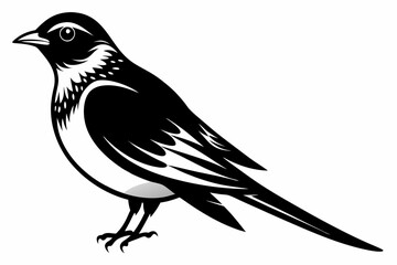 Obraz premium ein kuckuck line art silhouette vector illustration