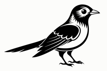 Obraz premium ein kuckuck line art silhouette vector illustration