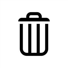 Trash icon, vector stock illustration.