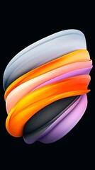 Abstract Swirl for Vivid Colors, Dark Background.