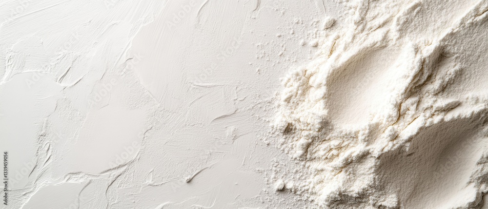 Poster elegant white flour texture background with subtle shadows and soft light creating a clean and minim