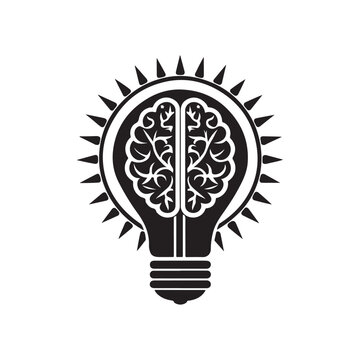 recommend clip art: brain bulb vector silhouette clip art logo design