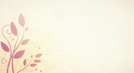 Obraz premium Abstract concept of spring growth, flowing lines forming delicate leaf shapes against a light, airy background, room for text