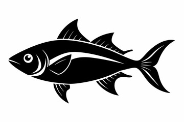 pan gash fish line art silhouette vector illustration
