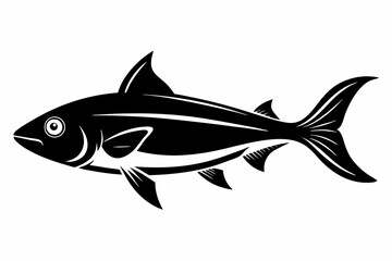 pan gash fish line art silhouette vector illustration
