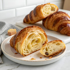 croissant with butter