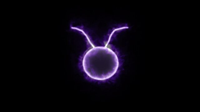 animated symbol of the zodiac sign Taurus