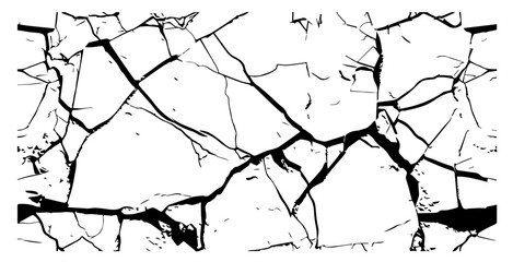 cracked grunge texture, black and white vector, abstract distressed pattern for backgrounds
