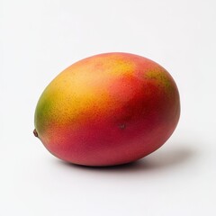 A ripe whole mango fruit against a clean white background