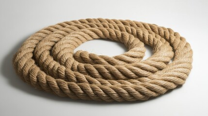 Obraz premium Intricate Coiled Rope: A Nautical Masterpiece