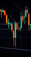 Candlestick Chart Stock Market Trading, Financial Data, Investment Analysis, Price Fluctuation