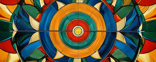 Archery target with precision colors, perfect for sports centers or competitive events
