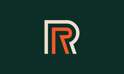 RR monogram vector logo design