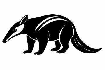 anteater line art silhouette vector illustration
