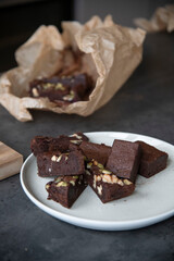 chocolate brownie with nuts