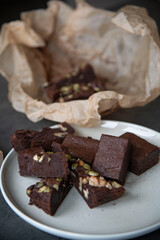 chocolate brownie with nuts