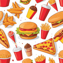 fastfood, fast, snack, food, meal, delicious, background, lunch, dinner, fat, american, burger, unhealthy, restaurant, meat, isolated, junk, menu, cheeseburger, tasty, set, hamburger, sandwich, cuisin