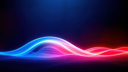 Fototapeta premium Abstract wave lines pattern dynamic colorful light flowing isolated on black background. concept of music, party, technology, modern. Abstract flowing wavy lines. Colorful dynamic wave
