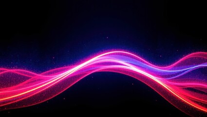 Abstract wave lines pattern dynamic colorful light flowing isolated on black background. concept of music, party, technology, modern. Abstract flowing wavy lines. Colorful dynamic wave