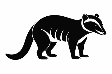 coati line art silhouette vector illustration