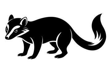 coati line art silhouette vector illustration