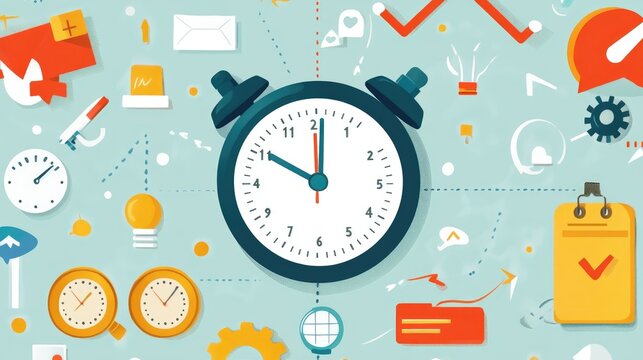 A productivity workflow chart with efficient time allocation and deadline management.