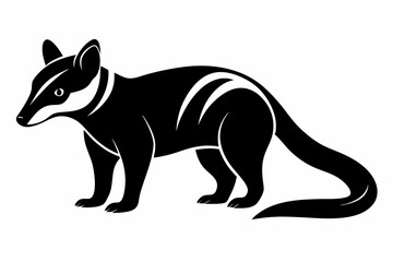 coati line art silhouette vector illustration