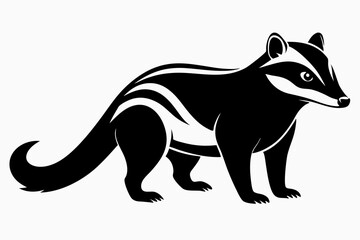 coati line art silhouette vector illustration
