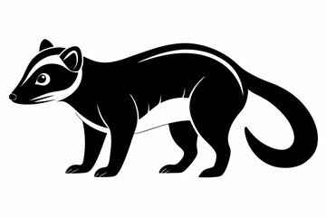 coati line art silhouette vector illustration