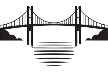 Iconic bridge construction engineering marvel architectural landmark illustration
