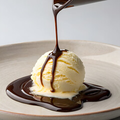 ice cream with chocolate