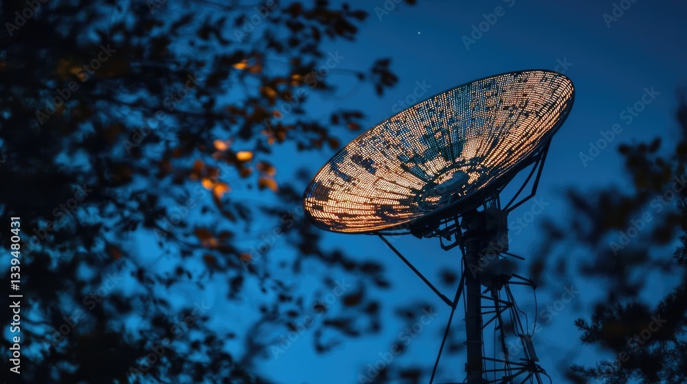 Poster a satellite networking system providing global high-speed internet connectivity.