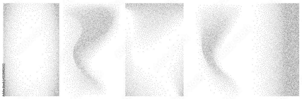 Poster Vector Abstract Stipple Noise Effect. Dotwork BG.