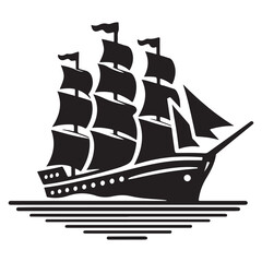 Majestic Tall Ship Illustration Sailing Vessel Maritime Adventure