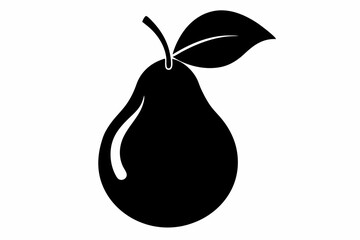 pear line art silhouette vector illustration