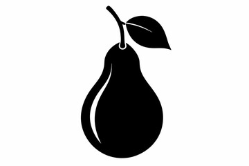 pear line art silhouette vector illustration