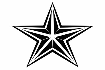 star line art silhouette vector illustration